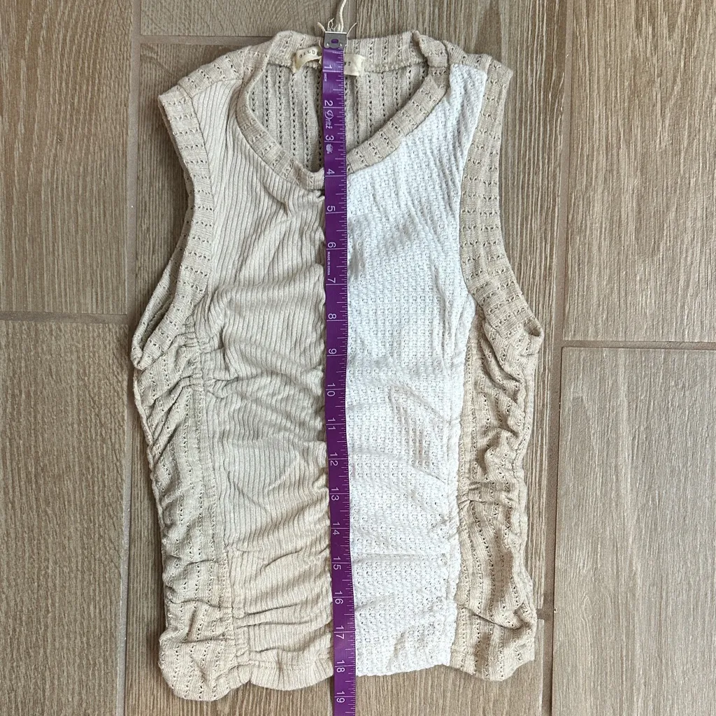 Buckle Gilded Intent Elegant Cream Sleeveless Top - Image 7