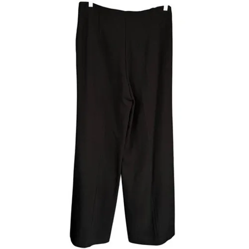 B8 VTG Ralph Lauren Black Wide Leg Dress Trouser Pants 12 Wool Silk - Image 10