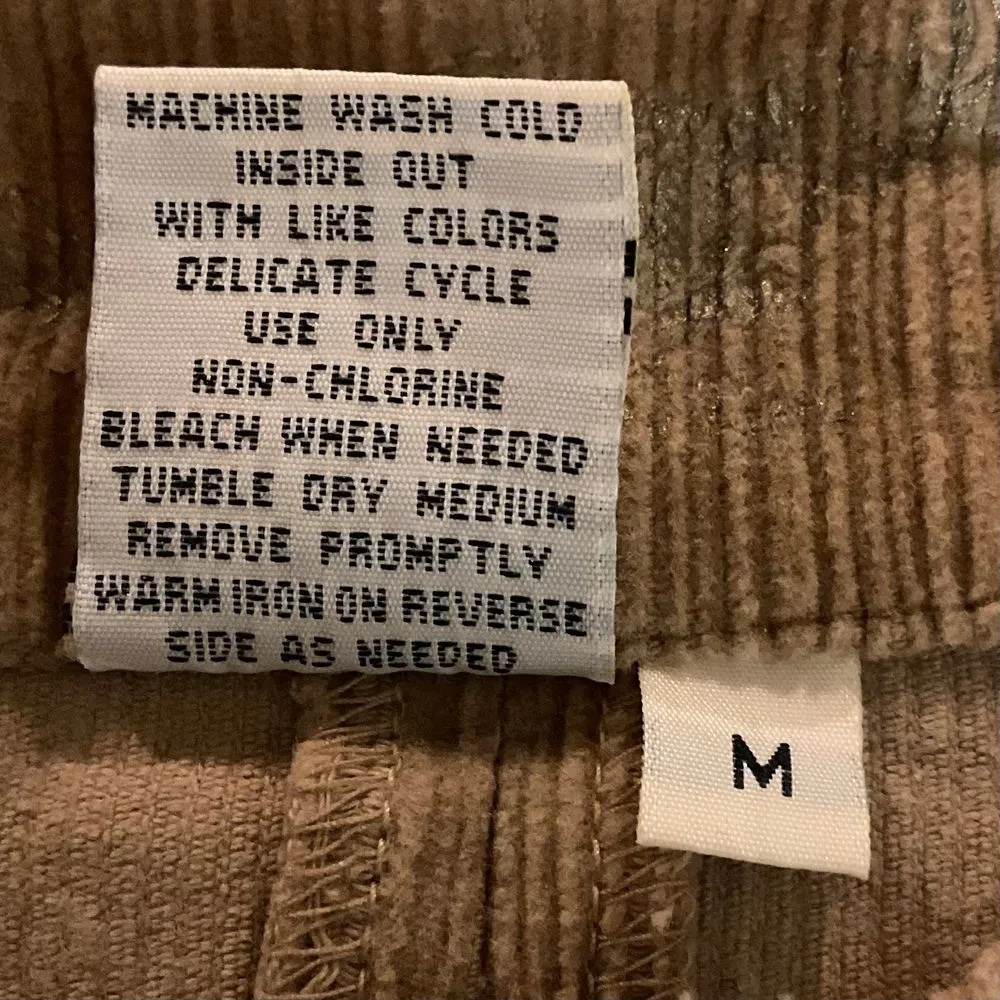 LAL Women's Corduroy Button Front Dress with‎ Bell Sleeve Camel Brown Size M Size M - Image 12