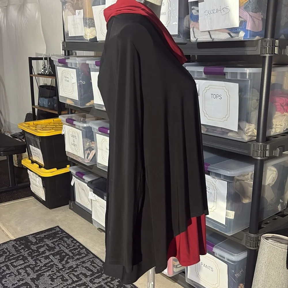 Sympli Black Asymmetrical Long Sleeve Tunic - Image 2