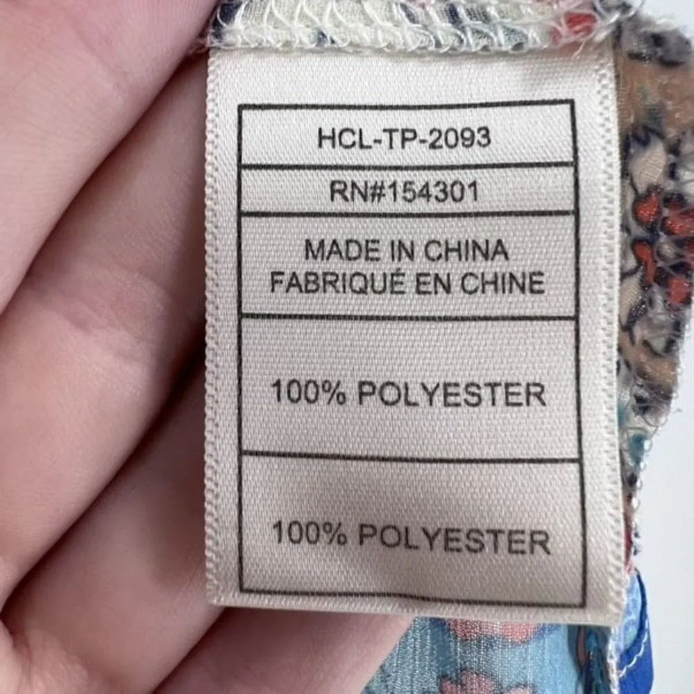 Abbilene Bohemian Flowy Mixed print‎ peasant blouse small cottagecore floral - Image 6