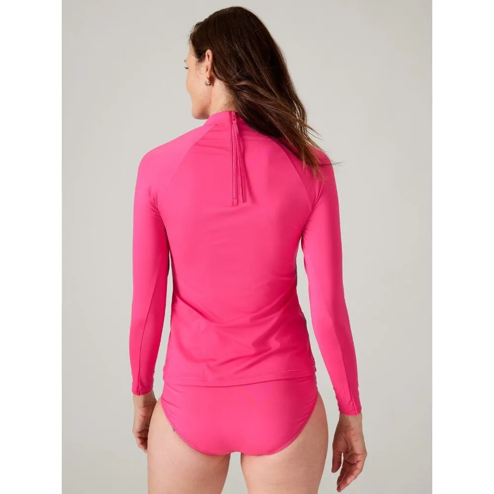New Athleta M North Point Rashguard Tulip Pink Medium - Image 2
