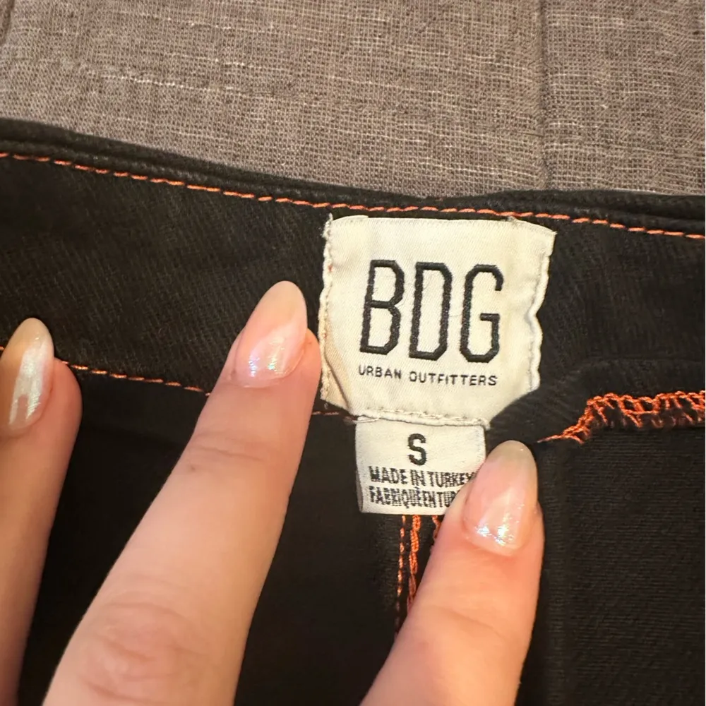 BDG Black Denim Skirt with Cross Zipper - Image 2