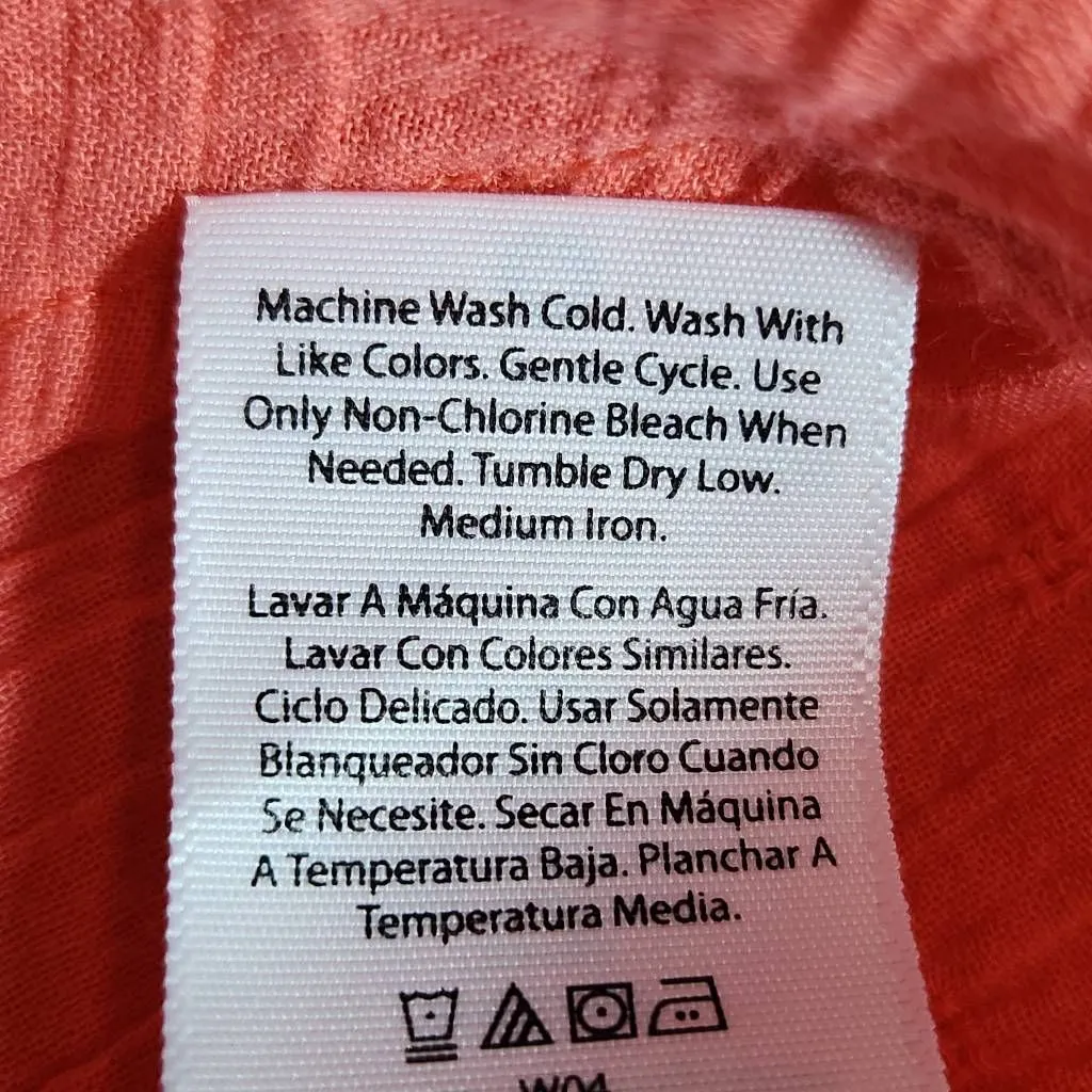 Terra & Sky Coral Pink Blouse with Full Ruffle Sleeve Size 0X Plus Size Pink Top - Image 10