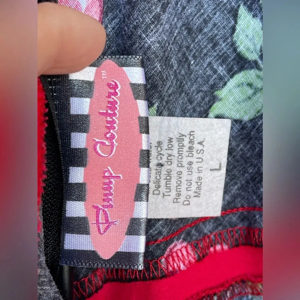 Pinup Couture Cherry Halter Dress size large Black - Image 9