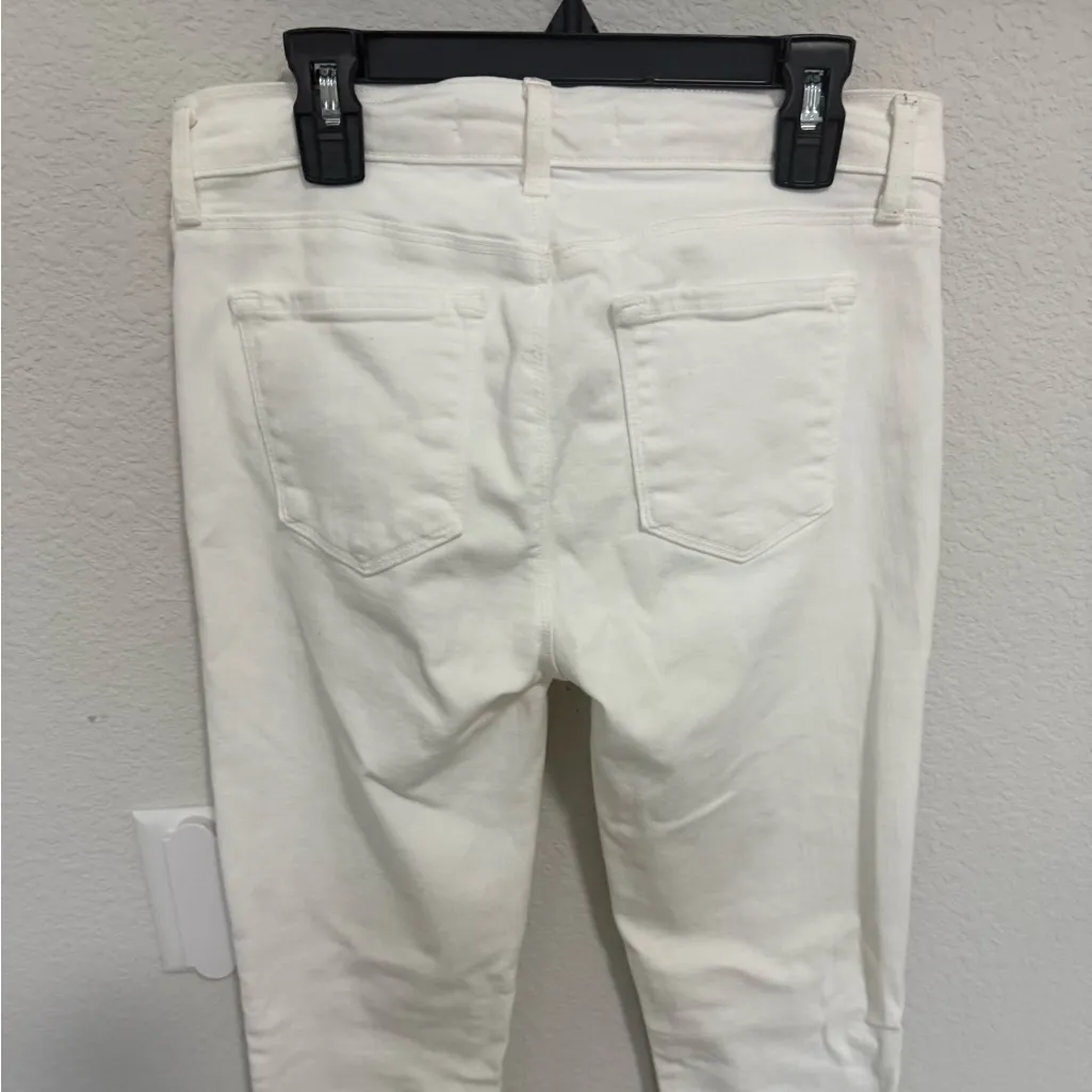 J BRAND Rare Willow Blanc Super Skinny White Moto Jeans Size 27 Midrise - Image 7
