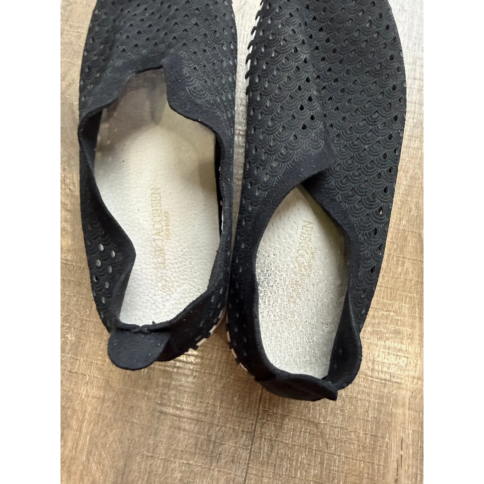 Ilse Jacobsen Women Black Perforated Slip On Shoes Tulip Sneaker School Size 37 - Image 4