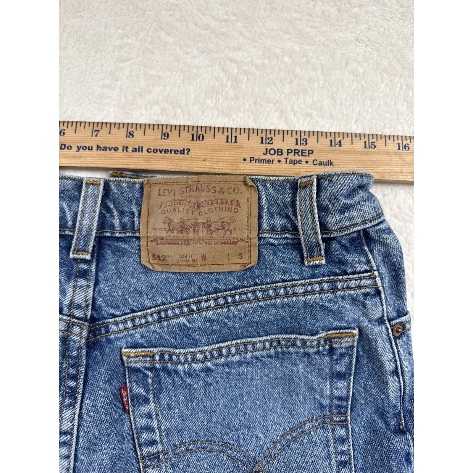 Vtg Levi’s 512 Slim Denim Cut Off Shorts 11 Jean Festival Bootie 2” Y2k 90’s - Image 4