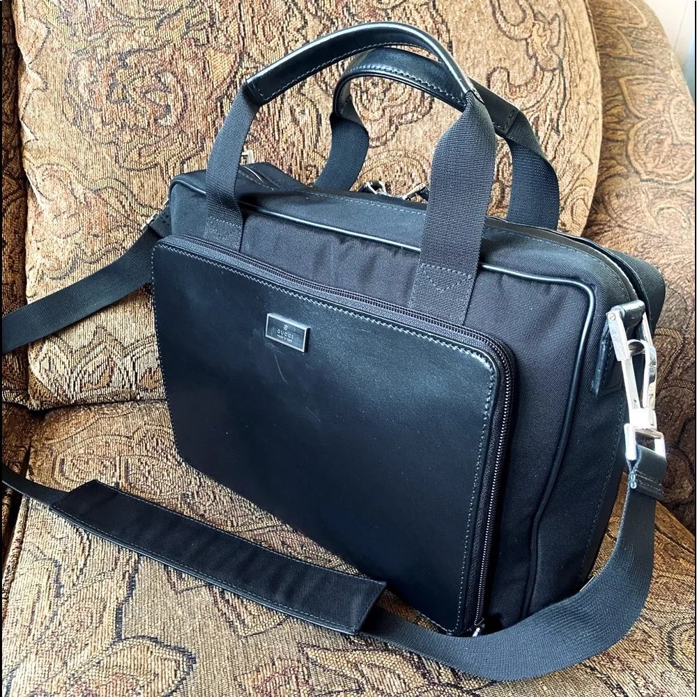 GUCCI NYLON&LEATHER BUSINESS BAG💼🌟🌟🌟 - Image 2