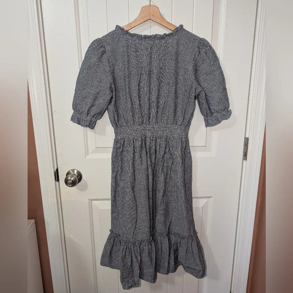 A Loves A Cotton Midi Striped Dress Women's Small Blue/White - Image 2