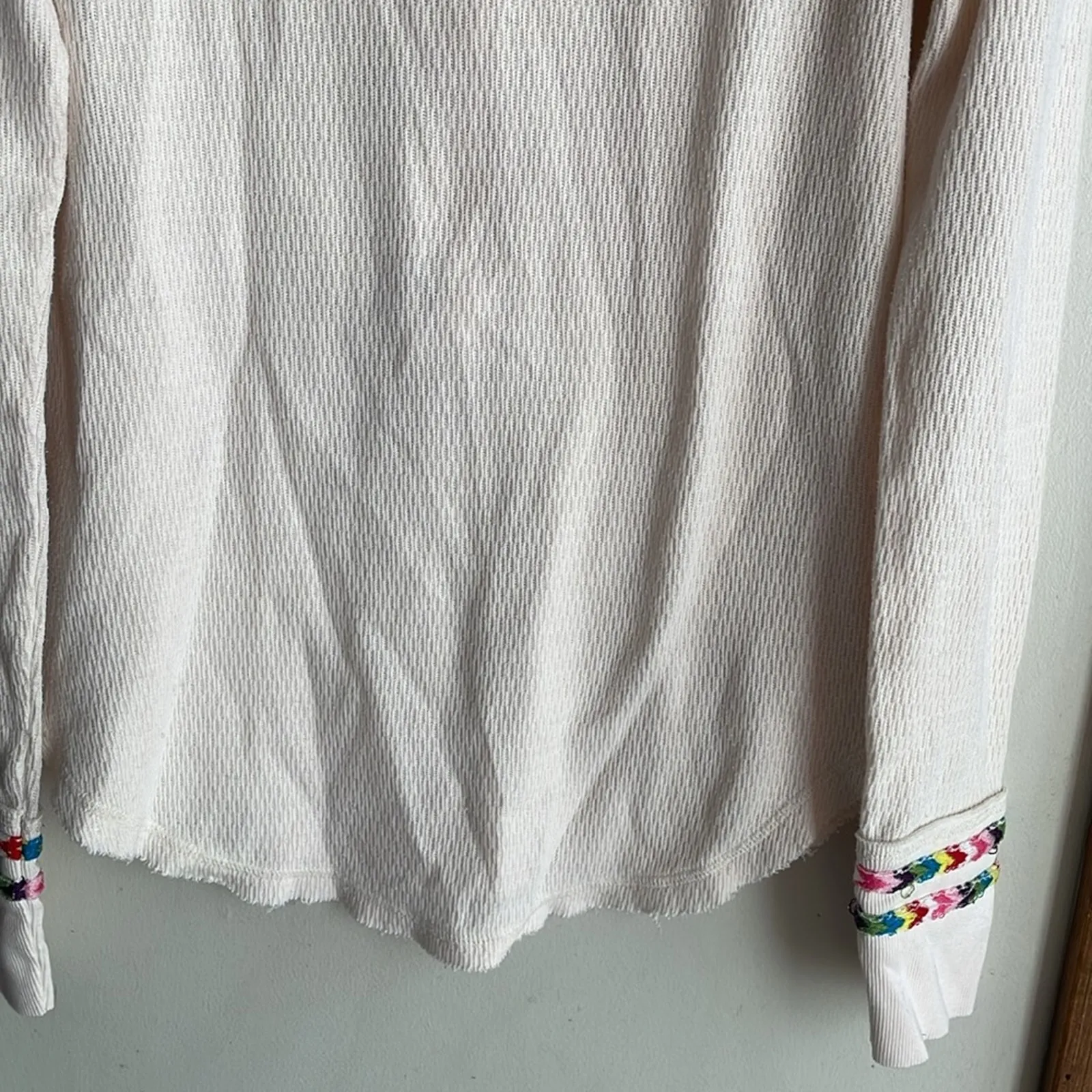 Free People Rainbow Thermal Top in Ivory - Image 12