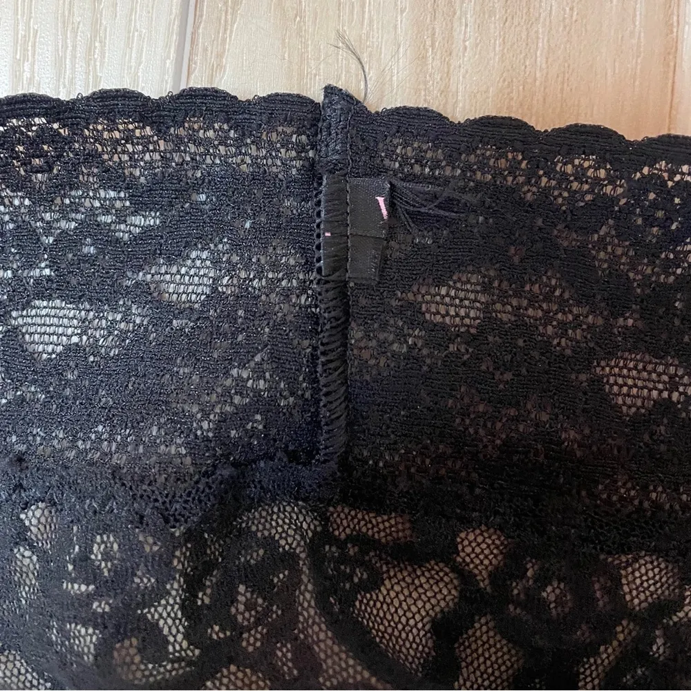 Victoria's Secret Black Lace Floral Pattern Lingerie Slip Dress - Image 15