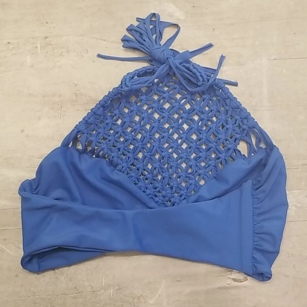 💕MIKOH💕 Macrame Bikini Set ~ Blue XL NWOT - Image 4