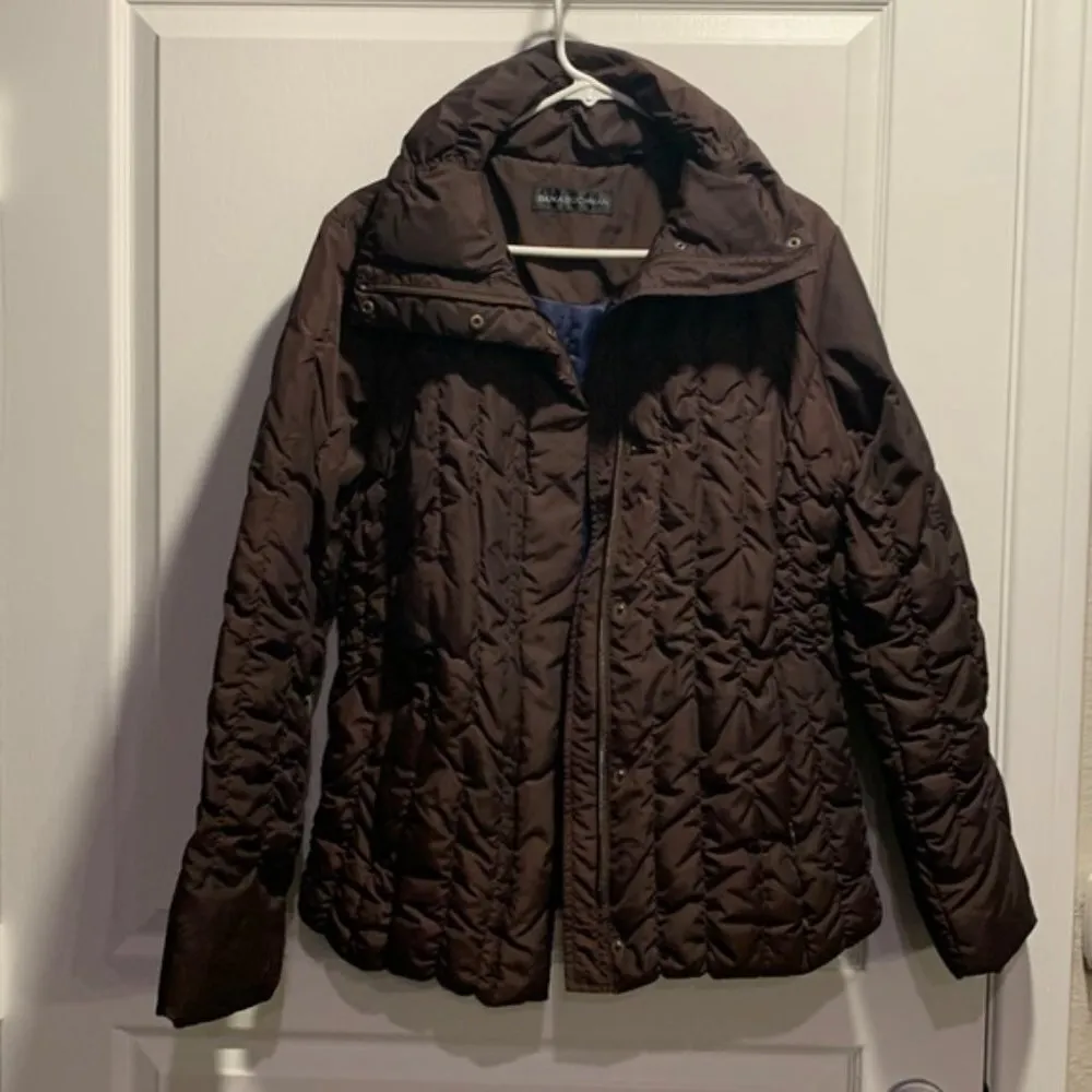 Dana Buchman Brown Puffy Jacket Size Med EUC #3508 - Image 8