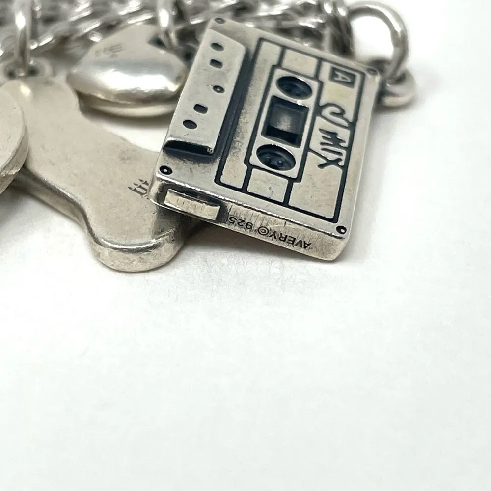 sterling silver charm bracelet, 8 charms - Image 11