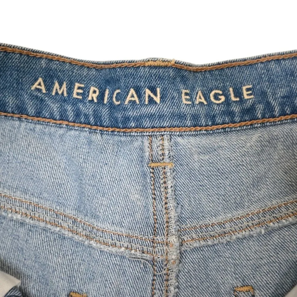 American Eagle Womens 4 Cuffed Denim Mom Short - Image 9