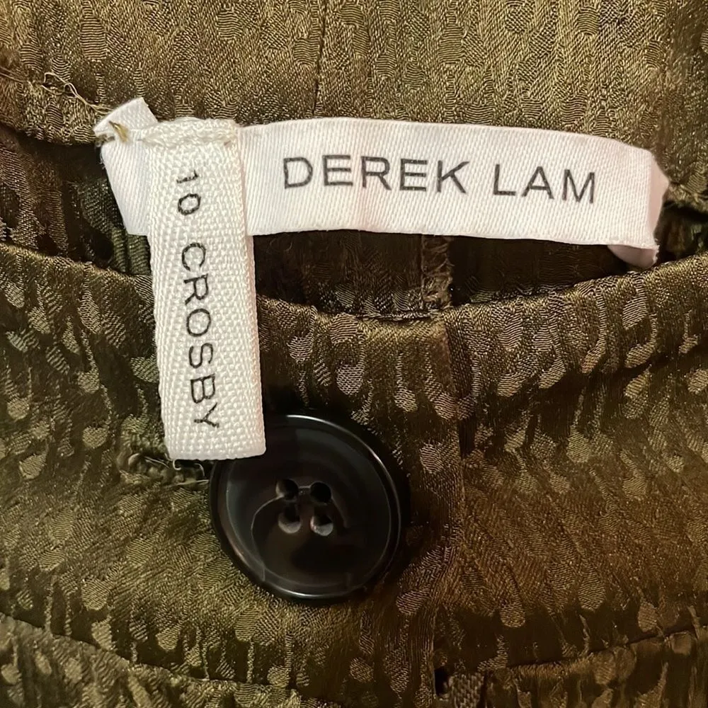 10 Crosby Derek Lam Wide Leg Silk Blend Colorblock Dressy Trouser Pants - Image 6