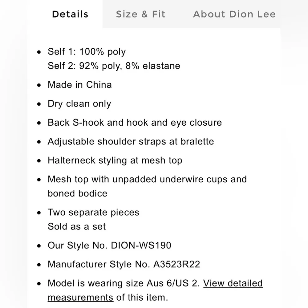 Dion Lee net lace bustier layered top Black Size 4 - Image 5