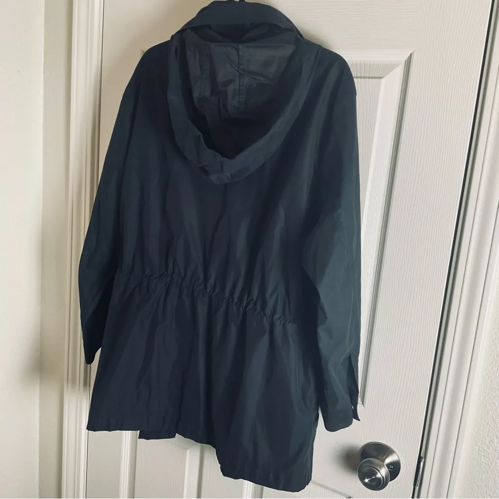 Nordstrom Cinched Waist Hooded Water Resistant Raincoat size LP - Image 13