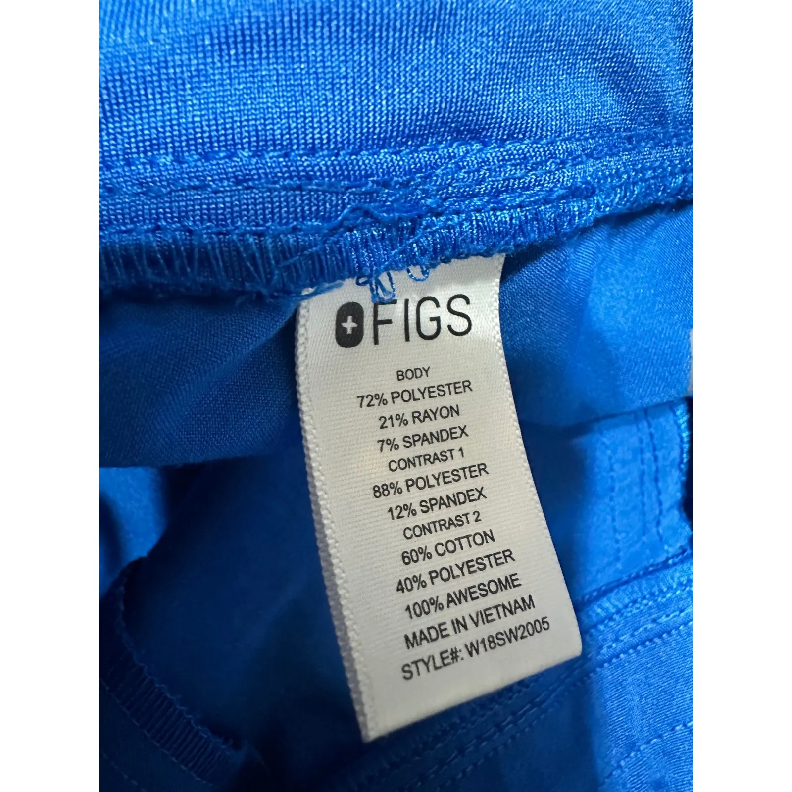 FIGS Technical Collection Royal Blue Jogger Scrub Pants Women's Size S - Image 5