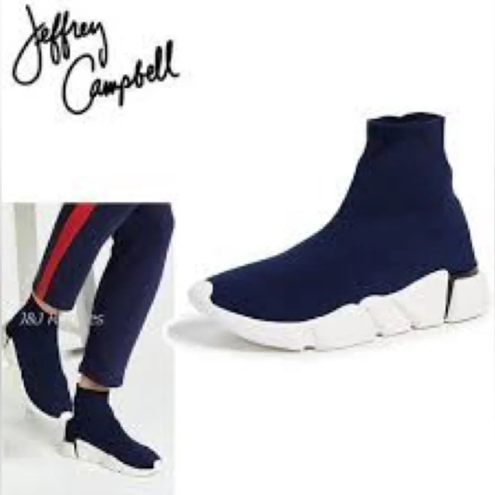 COPY - Jeffrey Campbell women black knit platform Lunix sneakers Size 6.5 - Image 2