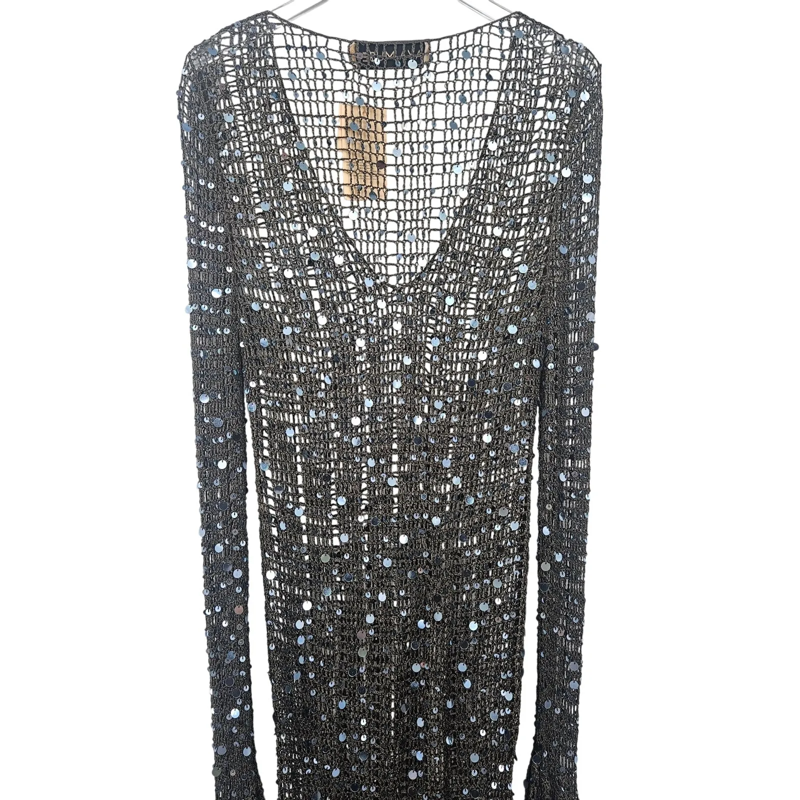 NEW‎ Aya Muse x REVOLVE Crochet Maxi Dress in Olive Green XL - Image 8