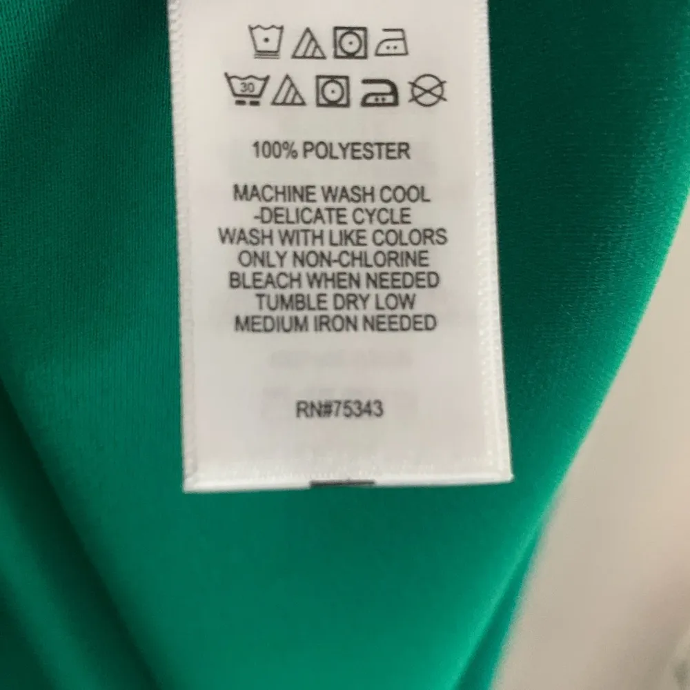 Nicole Miller Soft Kelly Green Shift Dress Cap Sleeves Sz 10 w/Pockets - Image 7