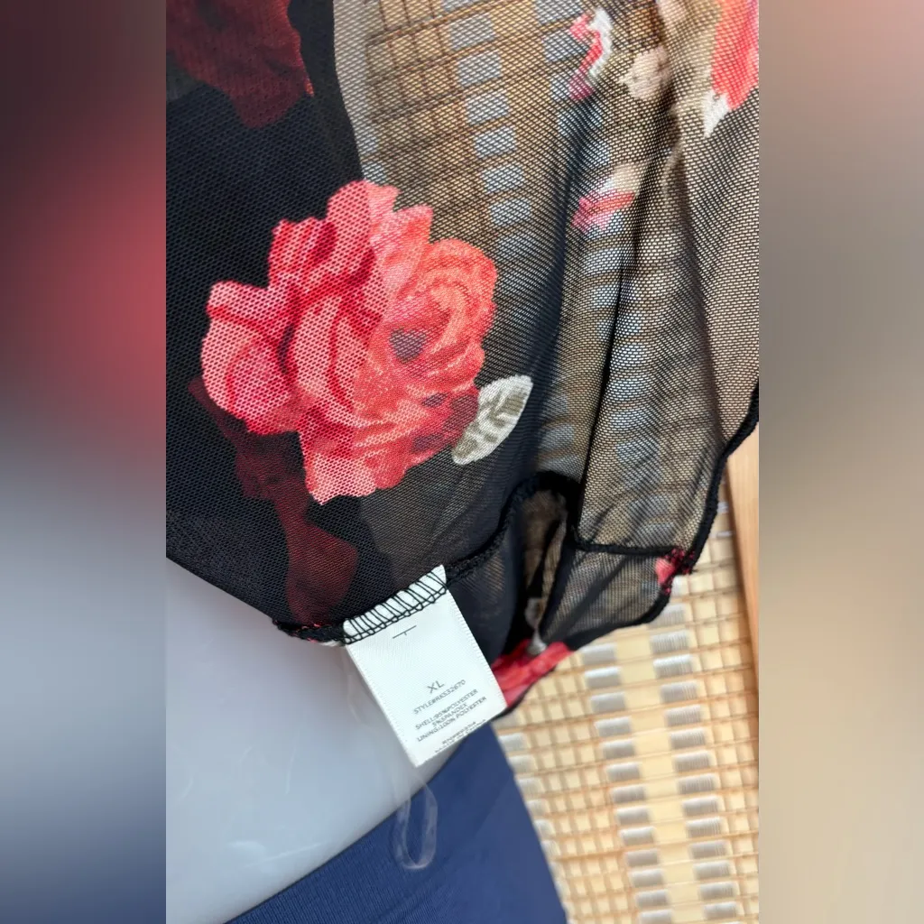 NWT Forever 21 Bring Me Roses sheer strapless halter top swim wear club blouse - Image 6