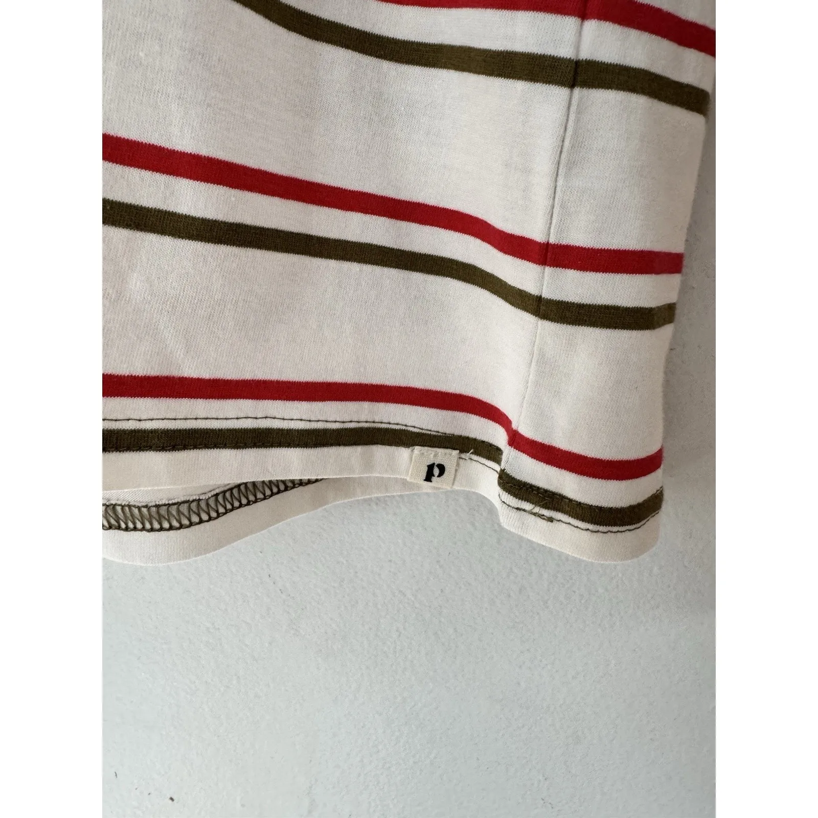 Pact Women’s Organic Cotton Softspun Long Sleeve Striped T-shirt Size Large - Image 3