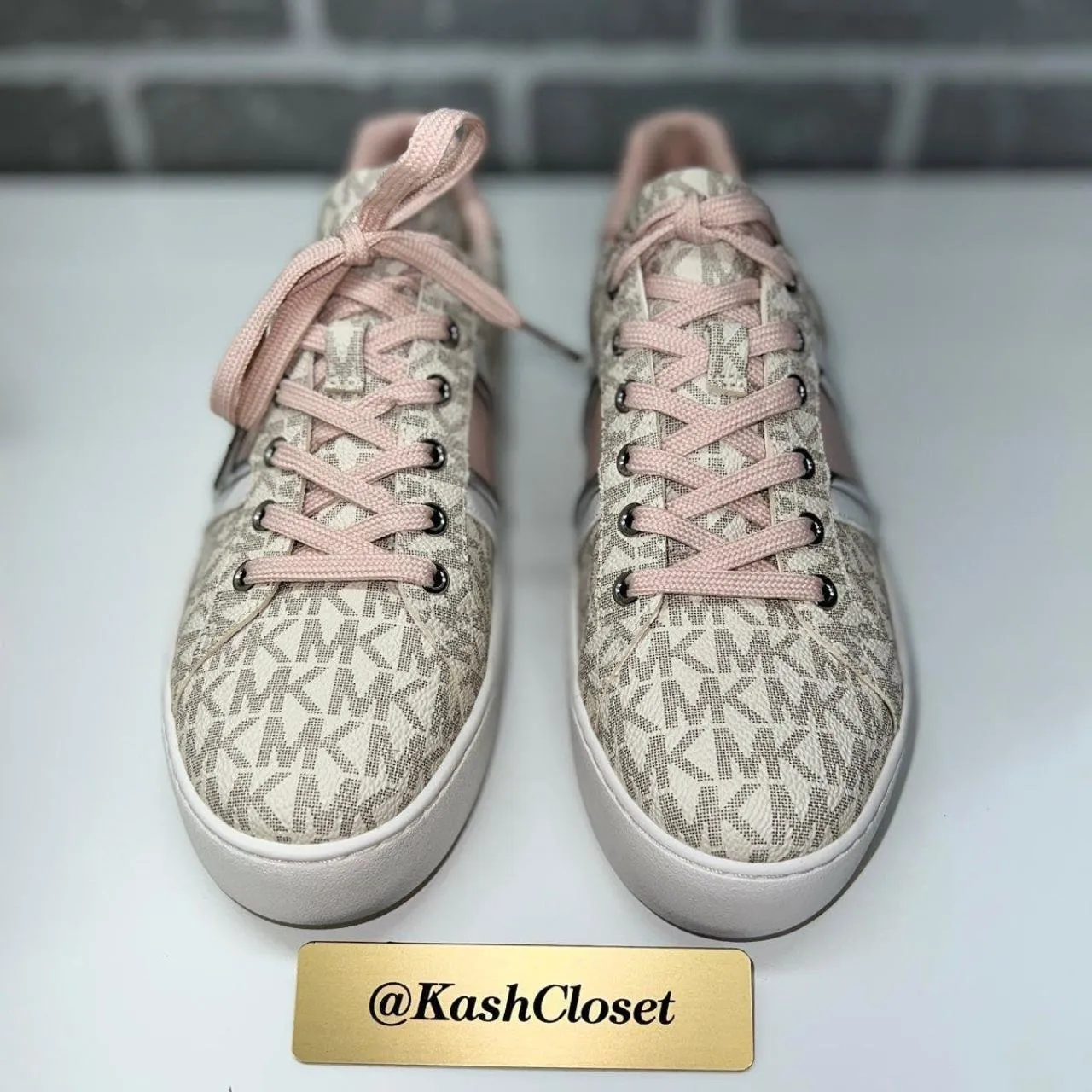 Michael Kors Powder Blush Poppy Stripe Sneakers - Image 5