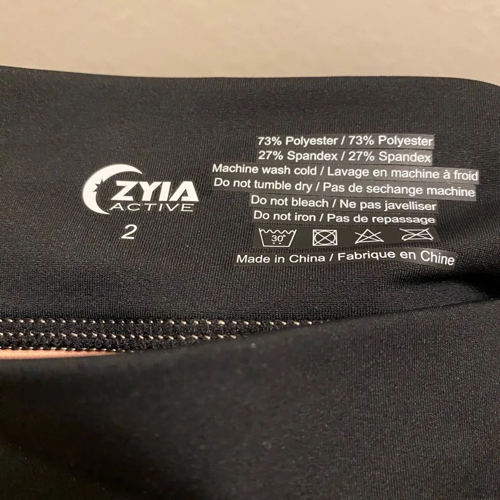 ZYIA Active Black & Peach Light N Tight High Rise Legging Size 2 - Image 5