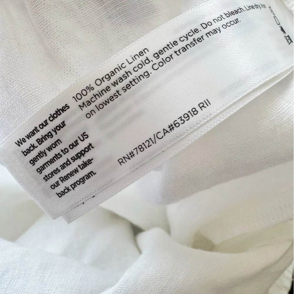 NEW Eileen Fisher 100% Organic Linen Wide Leg Pants in White Full Length 1X - Image 11