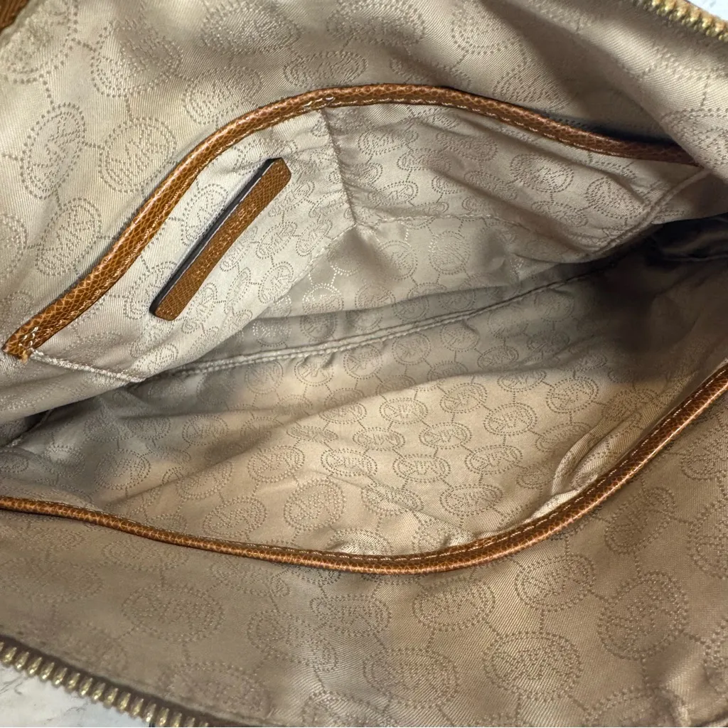 Michael Kors Aubrey Large Satchel Brown/Luggage women’s bag shoulder purse - Image 12