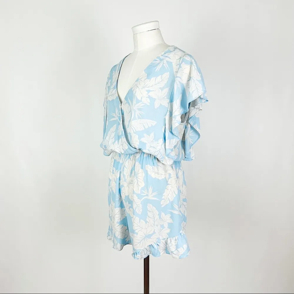 H&M Botanical Ruffle Romper | Size 8 - Image 3