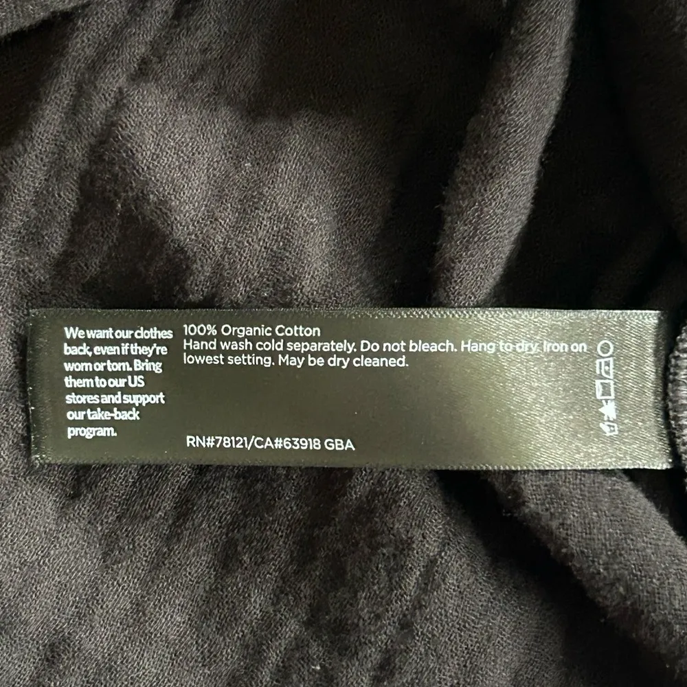 Eileen Fisher Organic Cotton Gauze V-Neck Boxy Fit Calf Length Tunic Dress M - Image 15