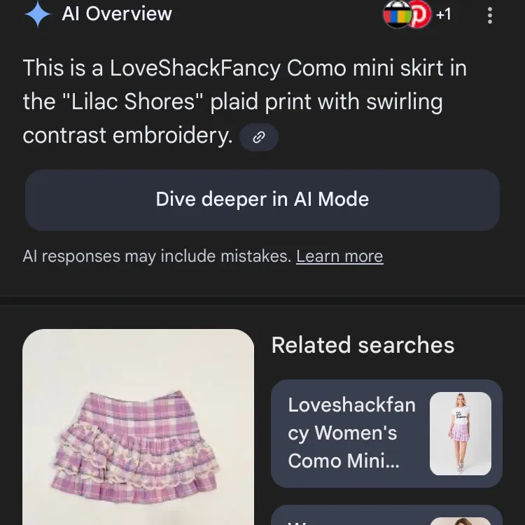 LoveShackFancy “Como” lilac shouters plaid ruffled mini skirt w/ swirling lace.4 - Image 9