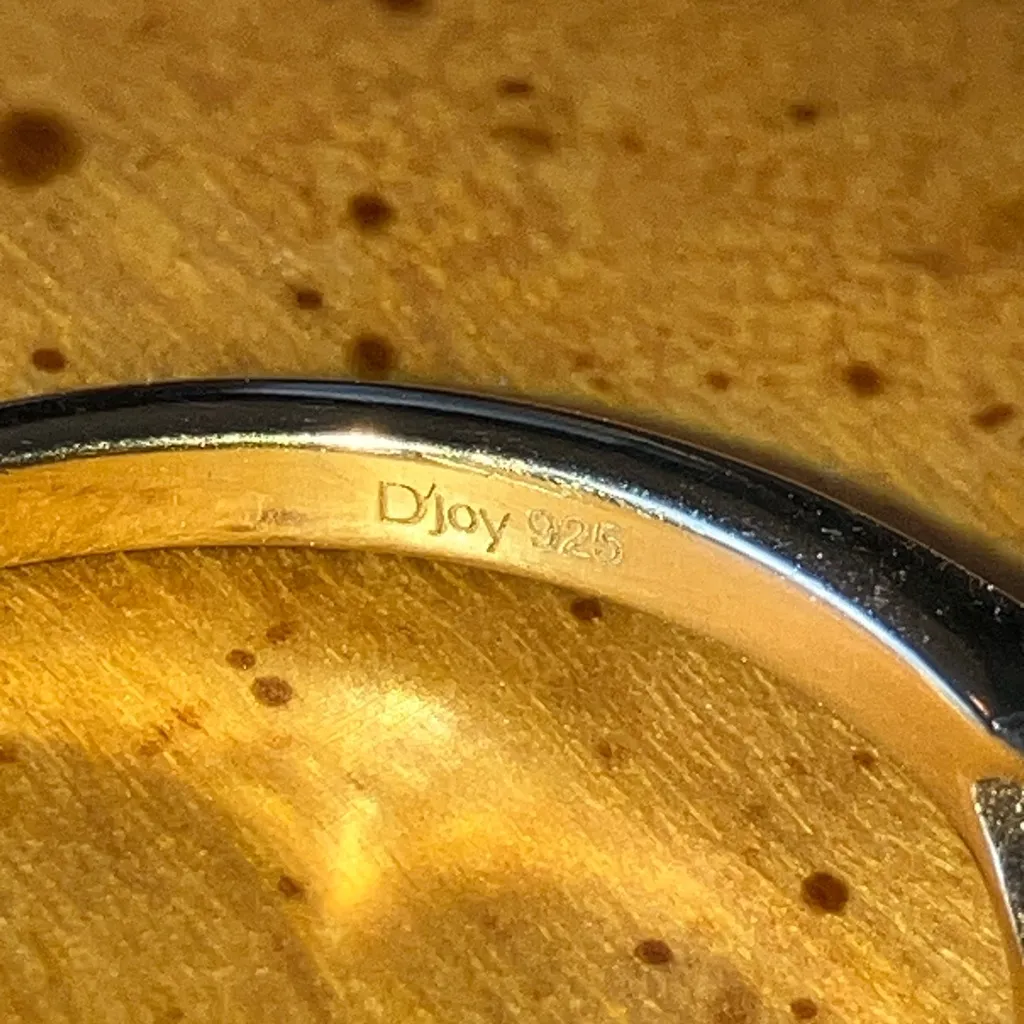 Natural Petalite Sterling Silver Ring Size 9 Gold - Image 6