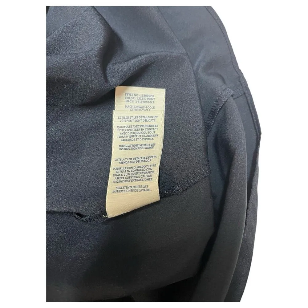 Joie Dress Womens L Thelen Baltic Swing Trapeze Chiffon High Neck Lined Blue - Image 11