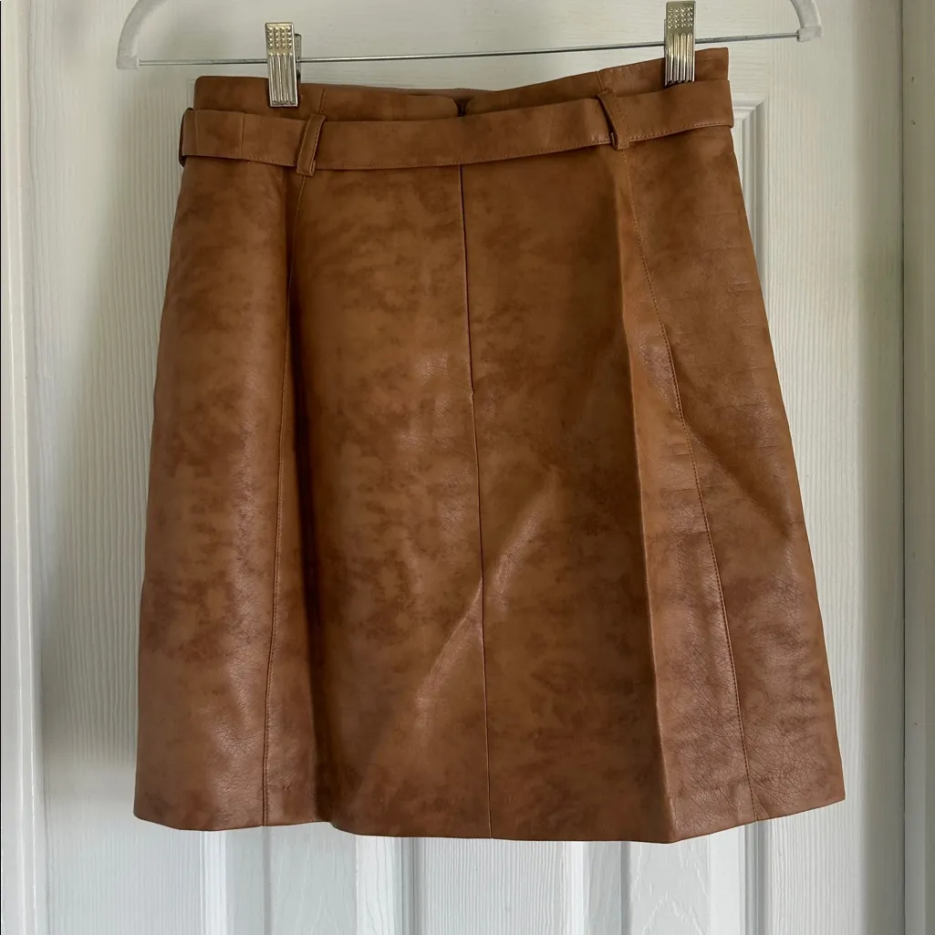 BCBGeneration BCBG Brown Leather Skirt - Image 3