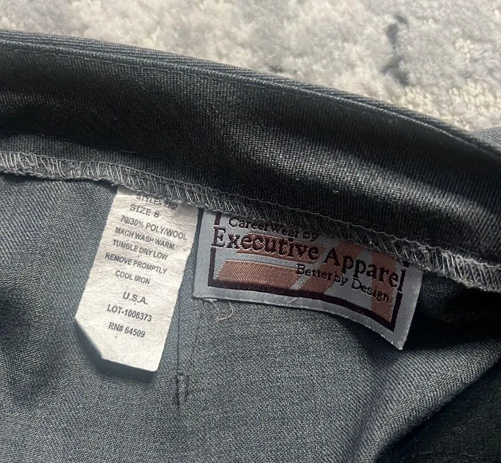 4/$10 ❣️ Executive Apparel Grey Work Pants Size 8 - Image 5