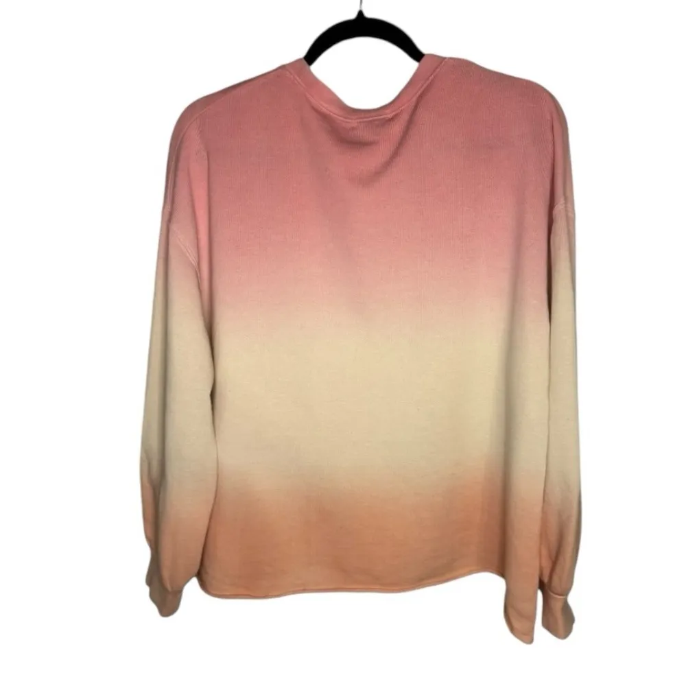 Rails Reeves Pink Peach dip dye sweatshirt NWT Size Small - Image 6
