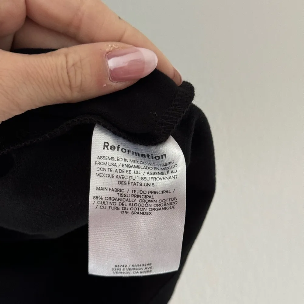 REFORMATION Alden Black Knit Mini Dress S - Image 8