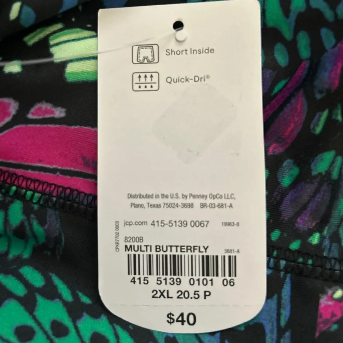 Xersion Women's Multi Butterfly Quick-Dri Tennis/Racquet Sport Skorts‎ Size 2XL - Image 5