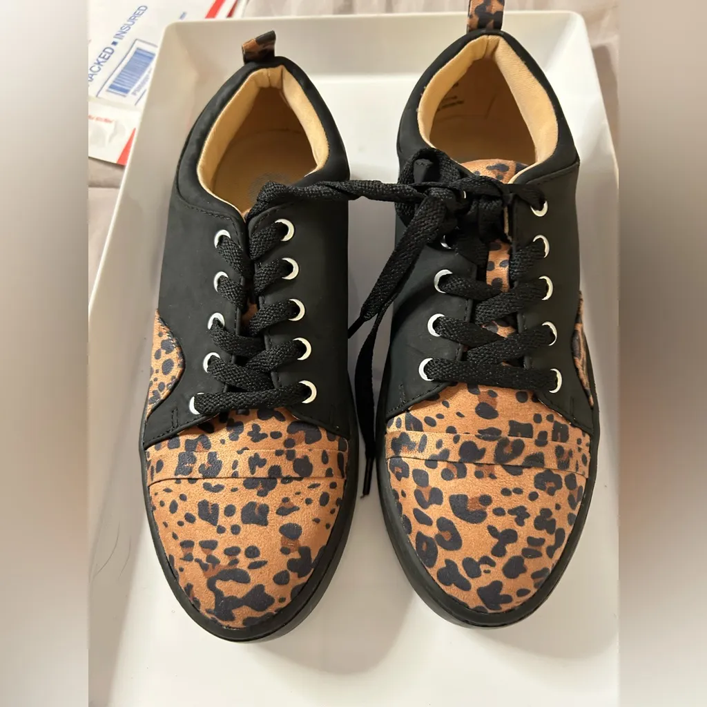 NEW Leopard Journee Collection Lace Up Comfort Foam Sole Sneakers 7 - Image 3