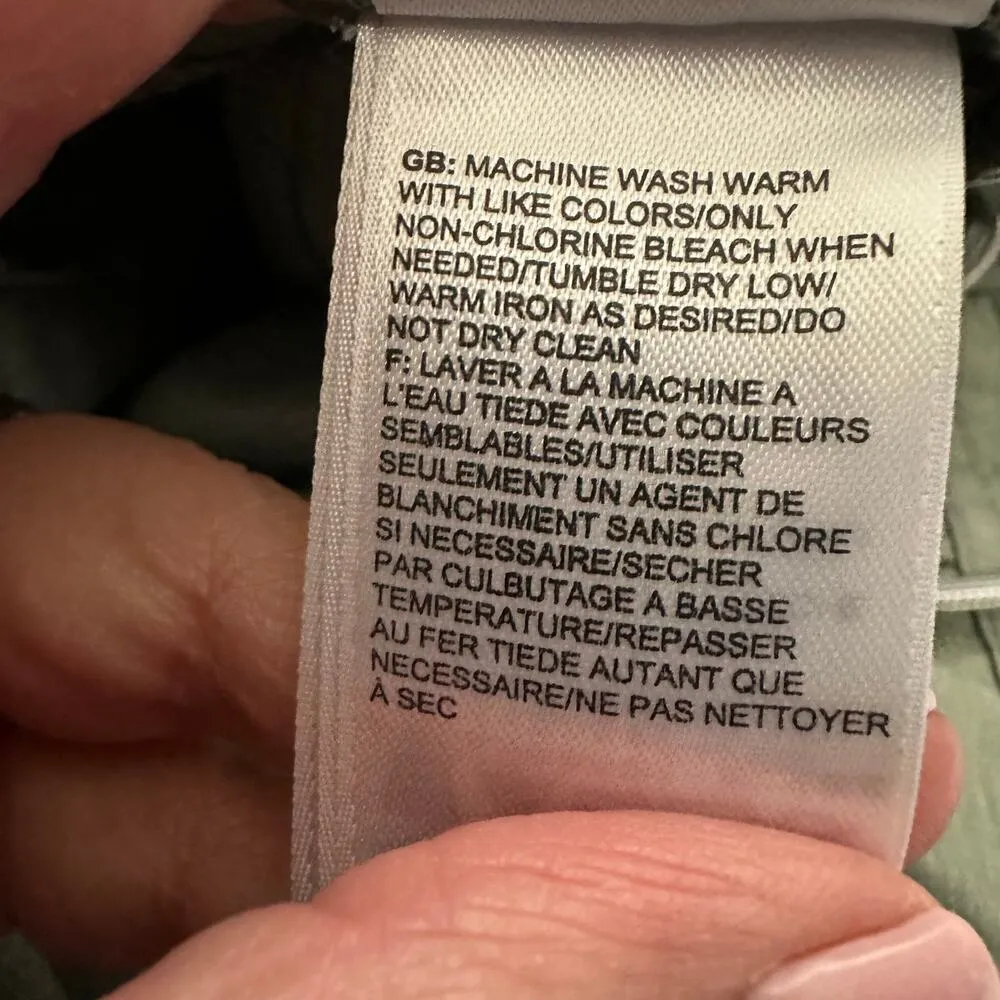 The North Face Womens size 12 Convertible Pants Khaki Nylon Roll Up Hiking Gray - Image 9