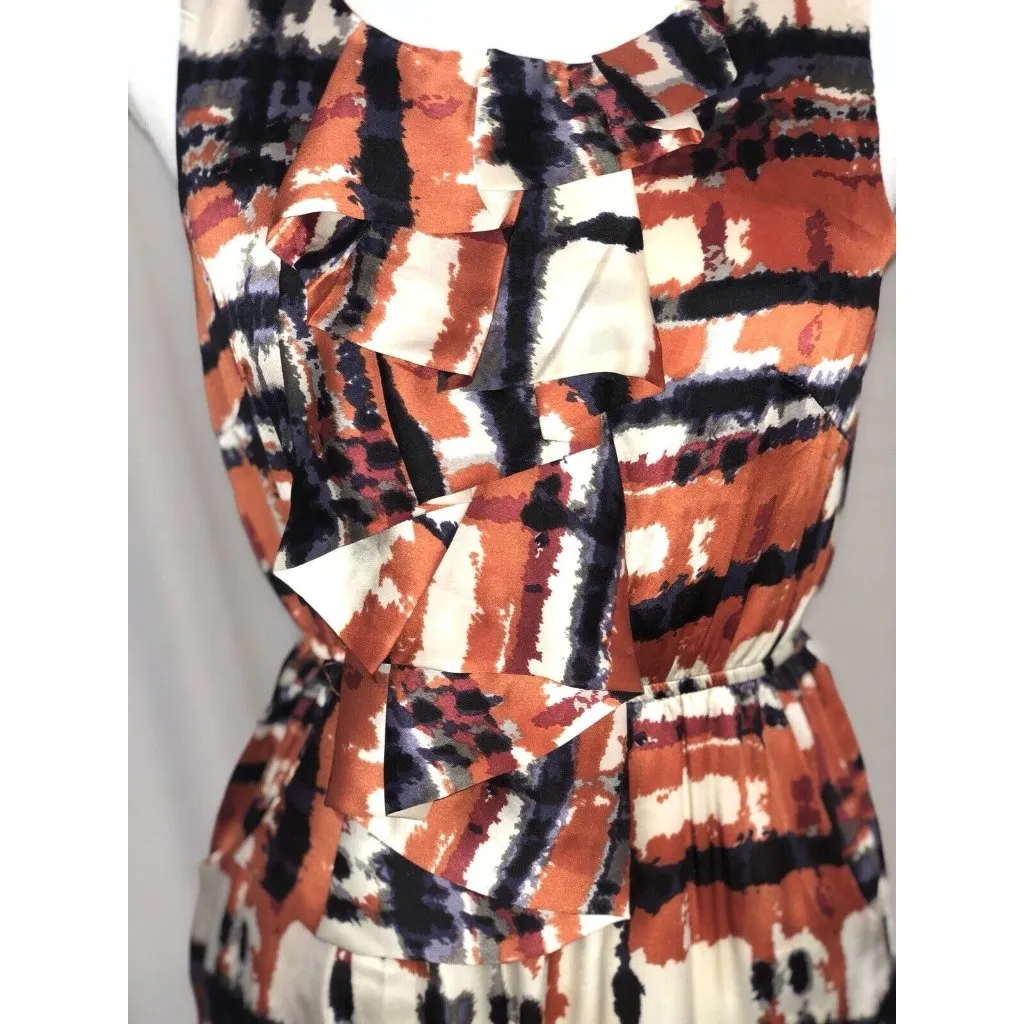 Francesca’s Collections Dress ~ Orange/Purple/White ~ Size Small Black - Image 4