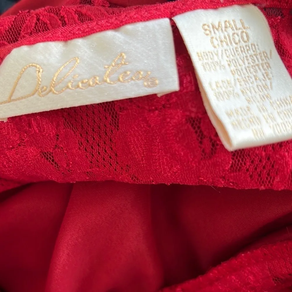 Vintage Delicates Cherry Red Babydoll - Image 4