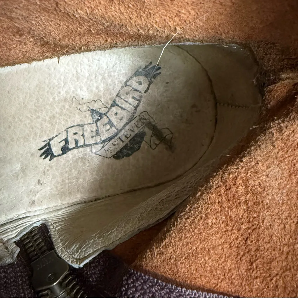 Freebird Flint by Steven Cognac Leather Ankle‎ Booties Size 8 Block Heeled Boots - Image 10