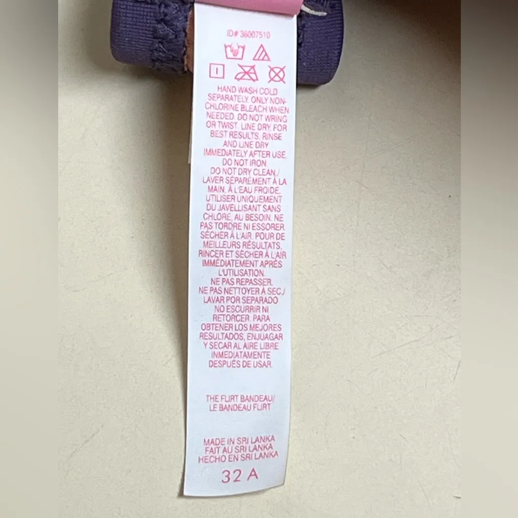 Victoria's Secret Size 32A Purple Padded Strapless The Flirt Bandeau Bra - EUC - Image 5
