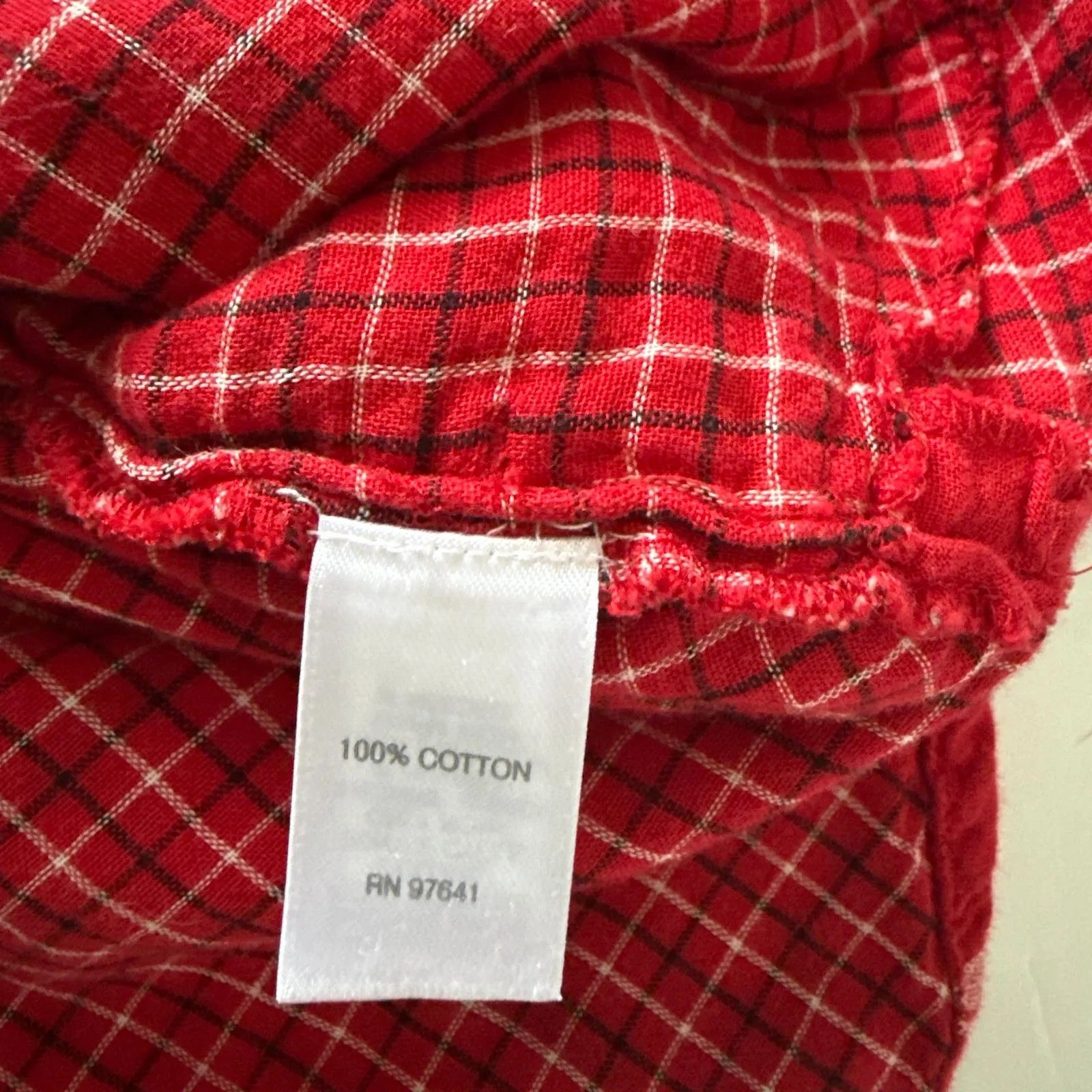 J Jill Red Plaid Double Cloth Tunic Shirt Button Down Relaxed Fit Pockets Sz L Size L - Image 7